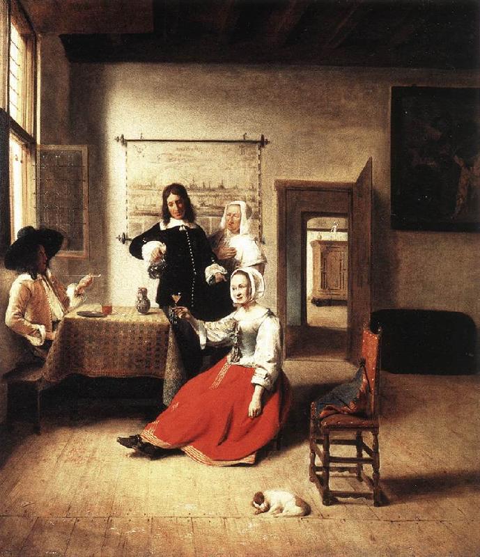 HOOCH, Pieter de Young Woman Drinking sf France oil painting art